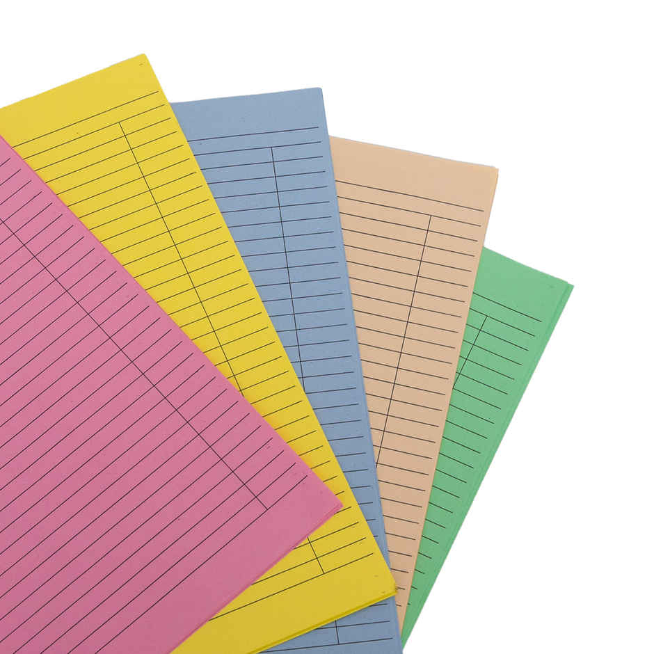 A/4 Size Pastel Shades Colour Ruled Paper 50 Sheets Five Colour