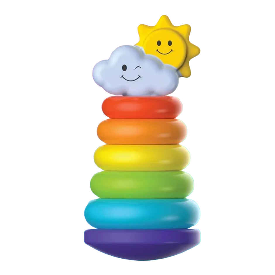 WinMagic Toys Playmagic Rainbow Rocking Ring Stacker