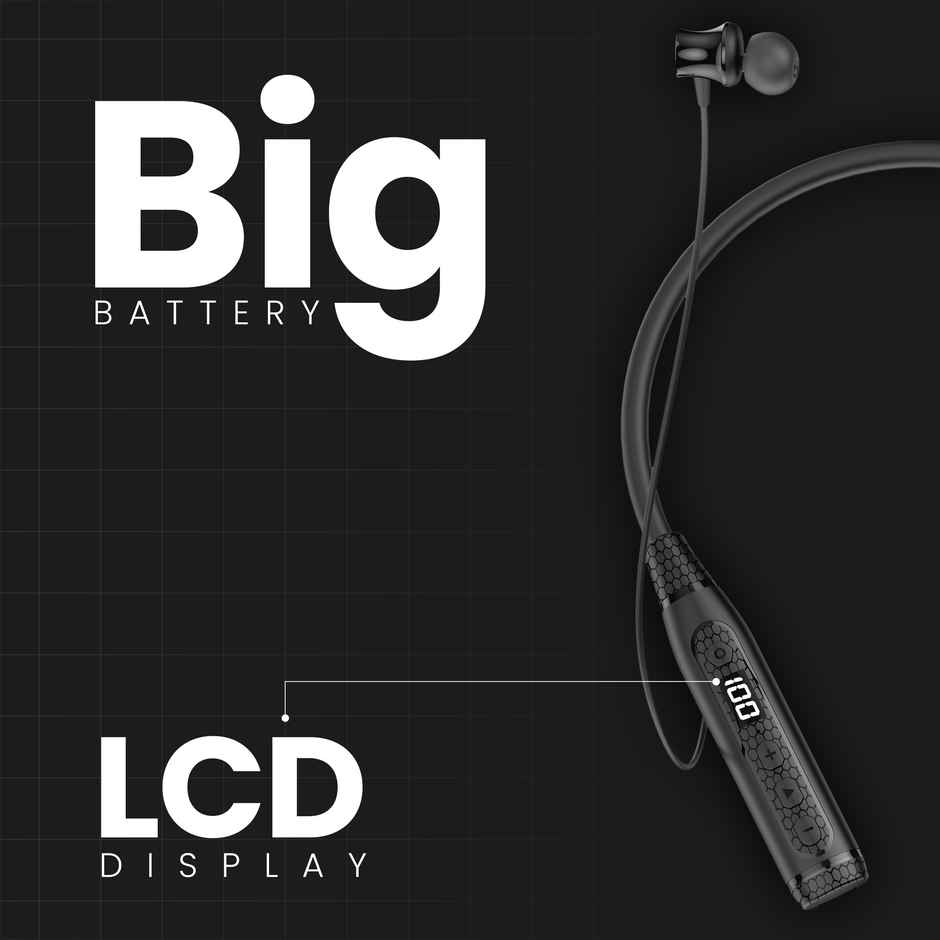 Cellecor Bs - 6 Wireless Waterproof Bluetooth Earphone Neckband With Upto 90 Hours Playtime - Black