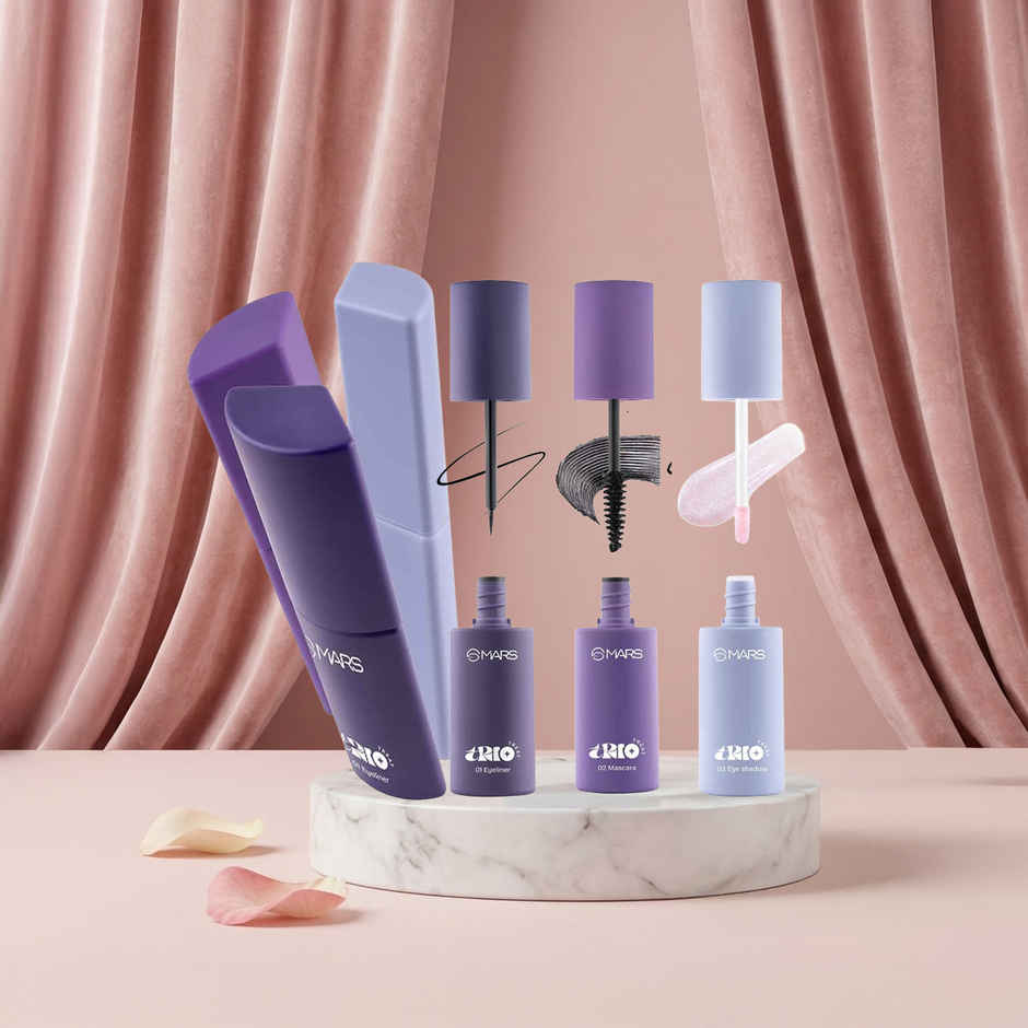 MARS Cosmetics TRIO Treat 3-IN-1 Eye Makeup Kit for Gifting | Eyeliner Mascara & Eyeshadow 24.44 G
