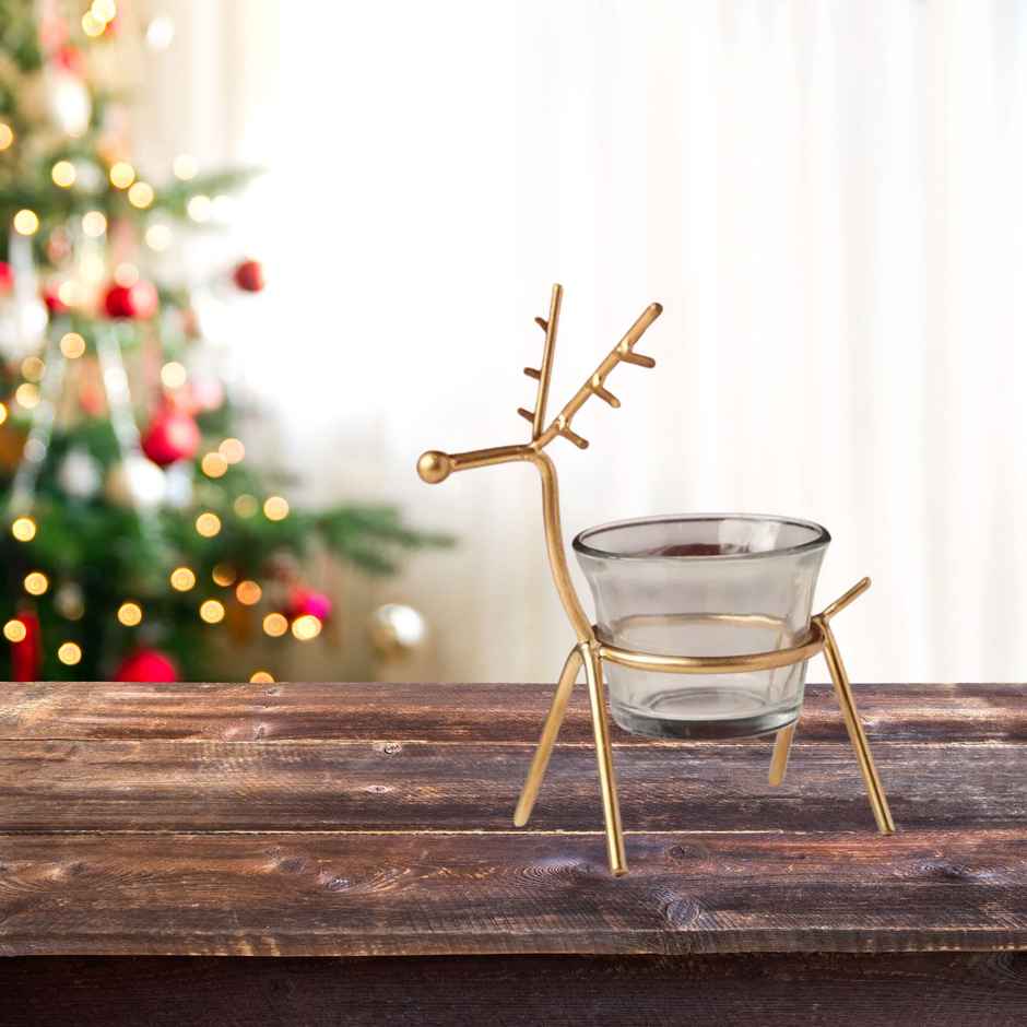 Metal Christmas T-Light Holder | Urban Born | Elegant Accent