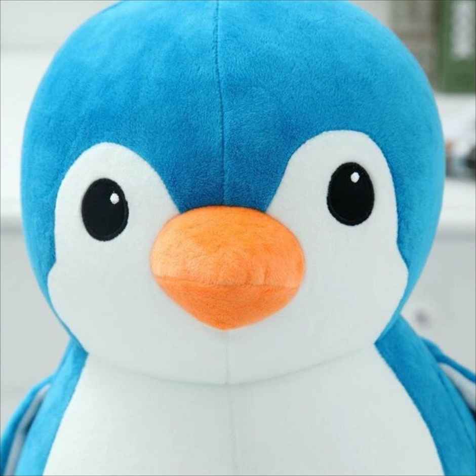 Babique Penguin Teddy Bear Plush Soft Toy Cute Kids Birthday Animal Baby Boys/Girls 28 cm, Blue