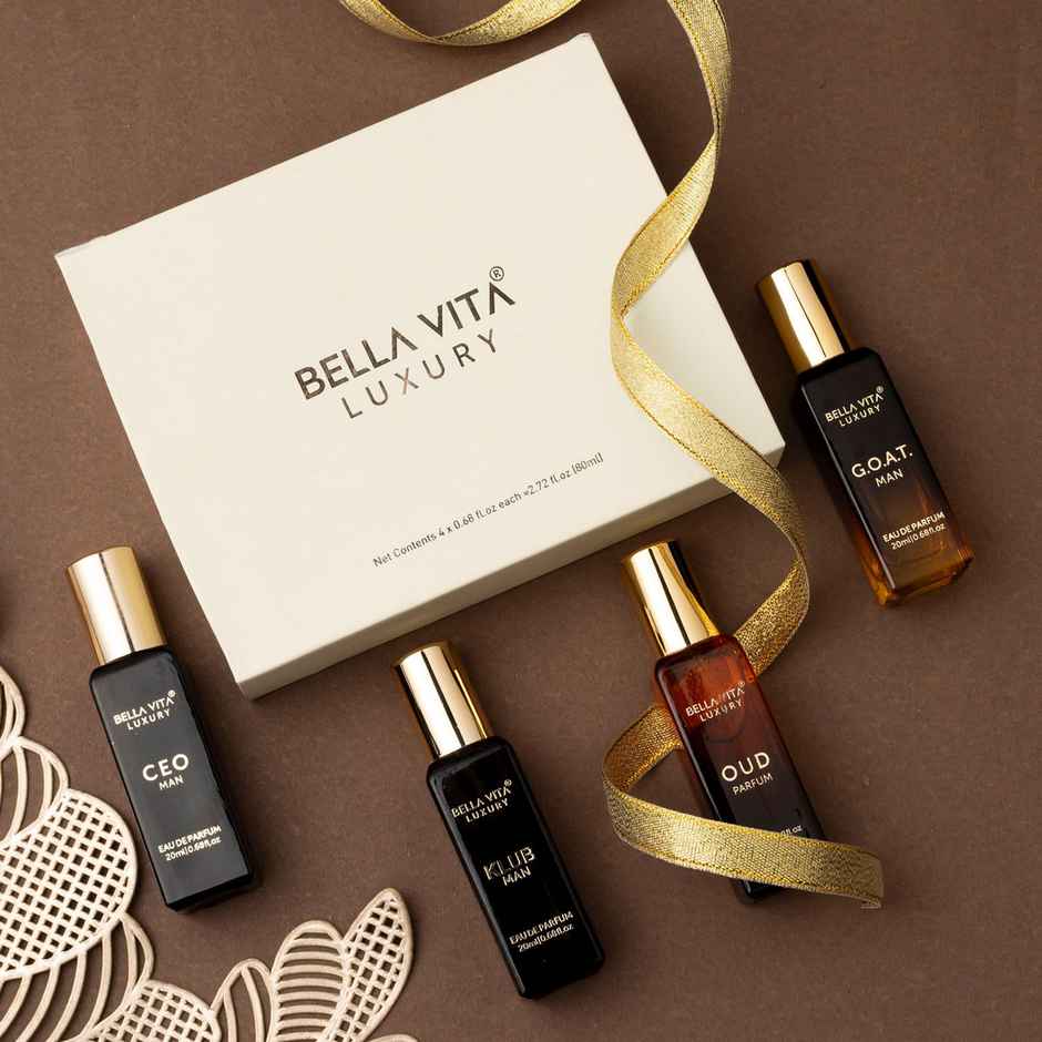 Bella Vita Organic Luxury Perfumes Gift Set For Men | Long-Lasting Signature Scents