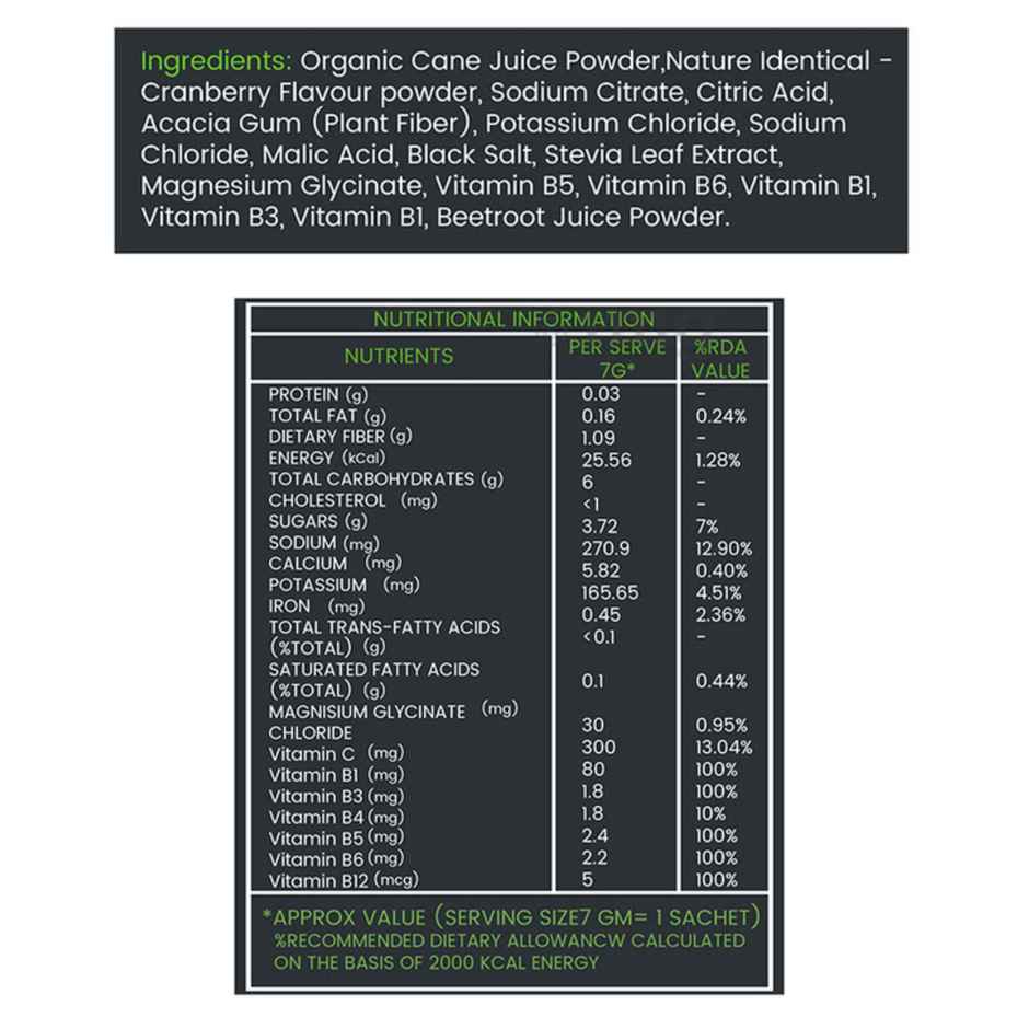 Evocus Cranberry Electrolytes Mix Powder