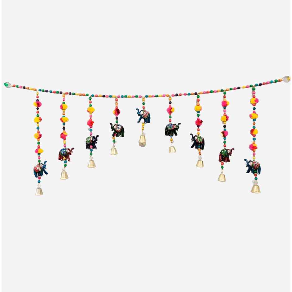 Elephant Door Hanging Toran | Multicolour | Samsidhi