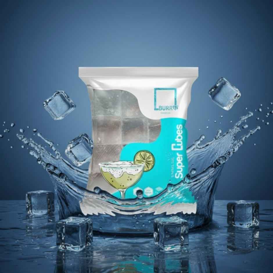 Burrf Sparkling Super Cubes Ice Cubes Combo