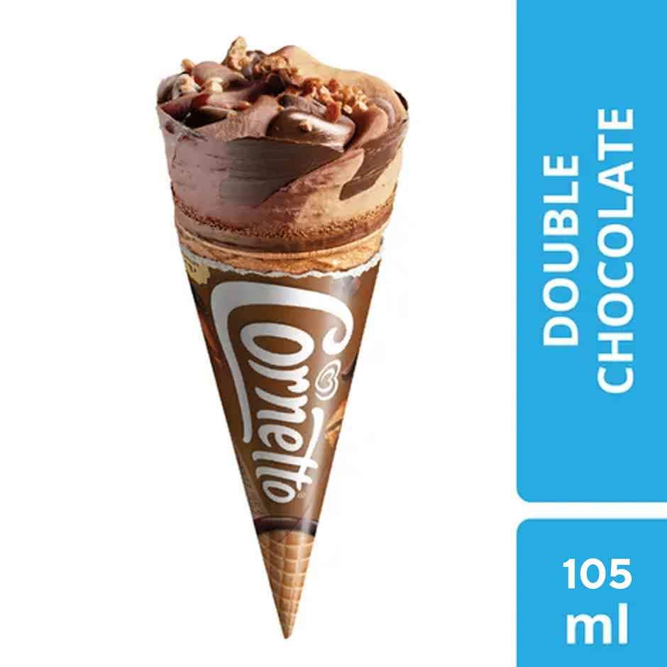 Kwality Wall'S Cornetto Oreo Cone | Crunchy & Chocolatey (110ml) & Kwality Wall'S Cornetto Double Chocolate Cone (105ml) Combo