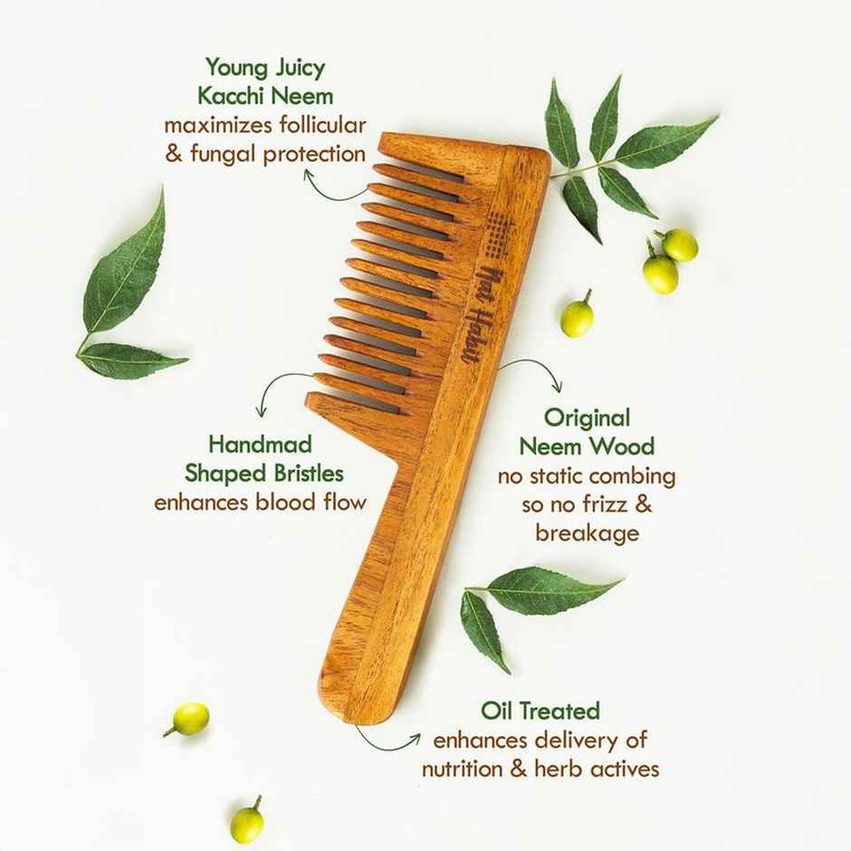 Nat Habit Oil Treated Wide Tooth Wooden Comb