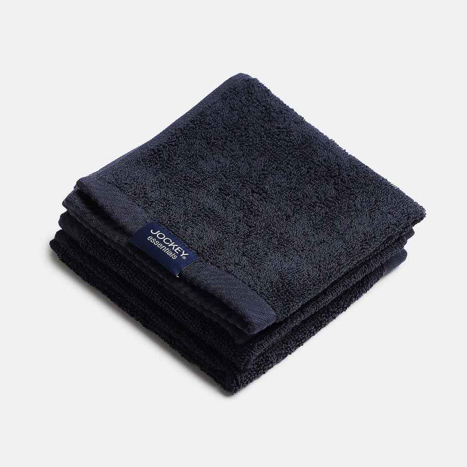 Jockey T301 Men's Cotton Terry Ultrasoft and Durable Solid Face Towel | Pack of 3
