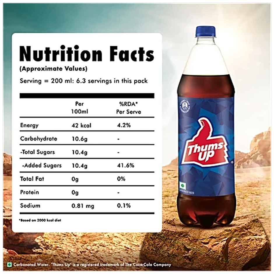 Thums Up Soft Drink | Carbonated Beverage