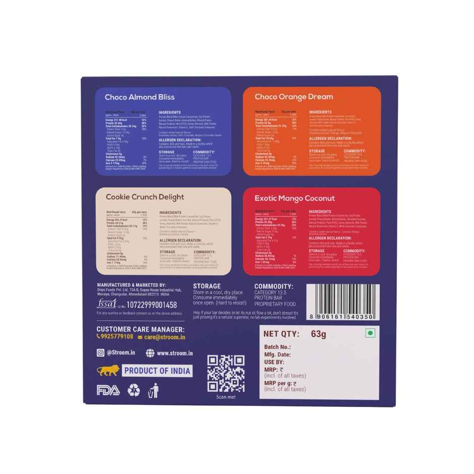 Stroom Center-Filled 20G Protein Bars - Premium Protein And No Added Sugar | Assorted
