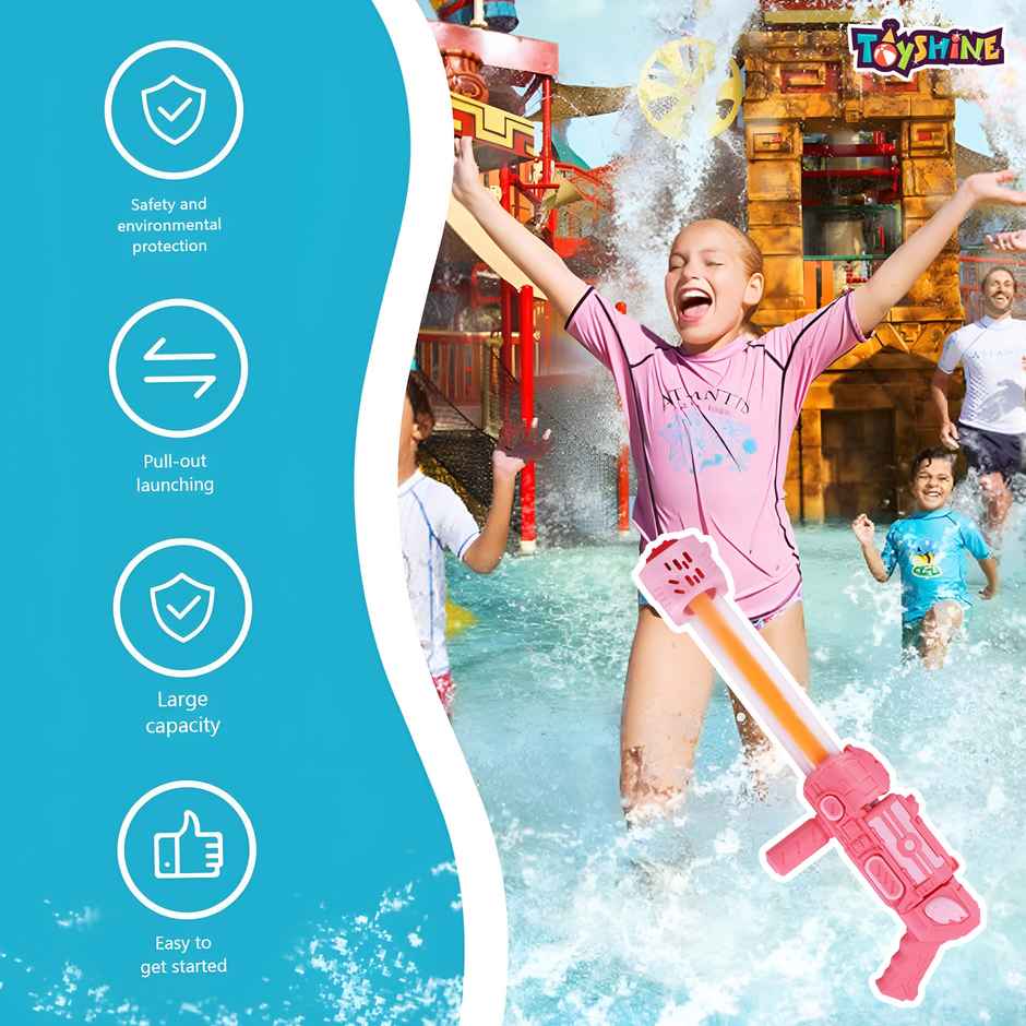 Toyshine Truck Shape 49Cm Air Pump Water Gun | Outdoor Fun | Pink