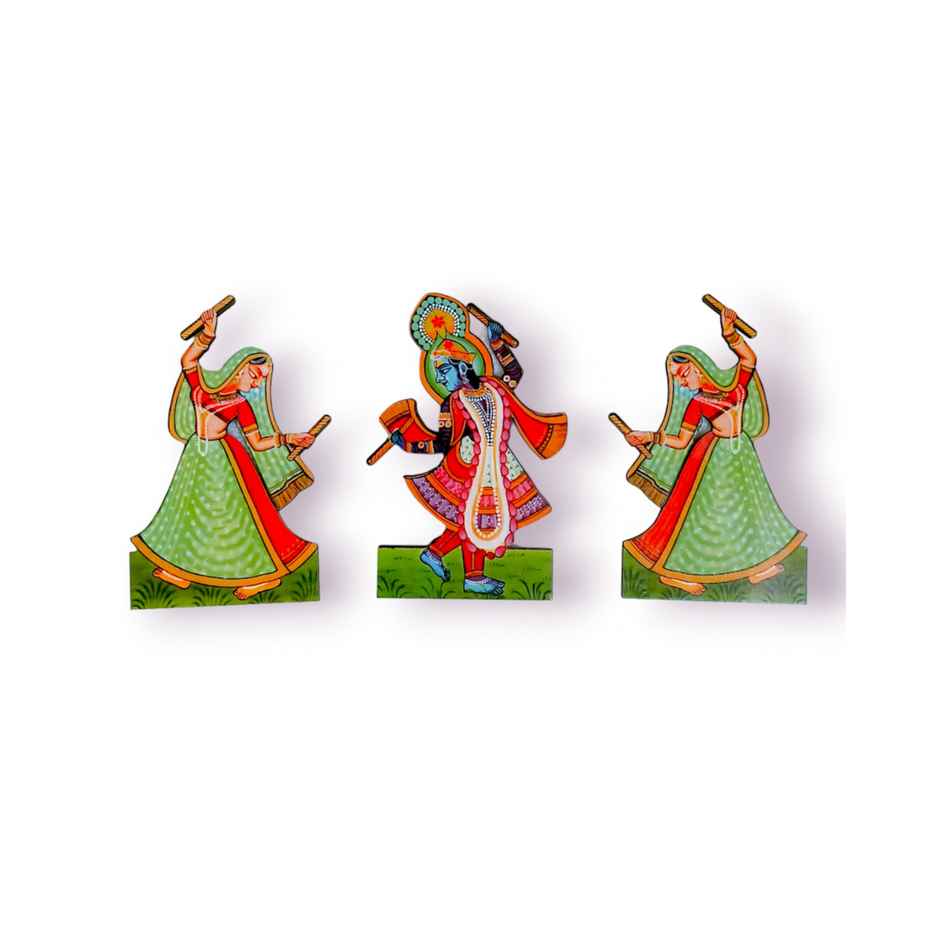 Divine Vibes Gopi And Krishna Icons MDF Set