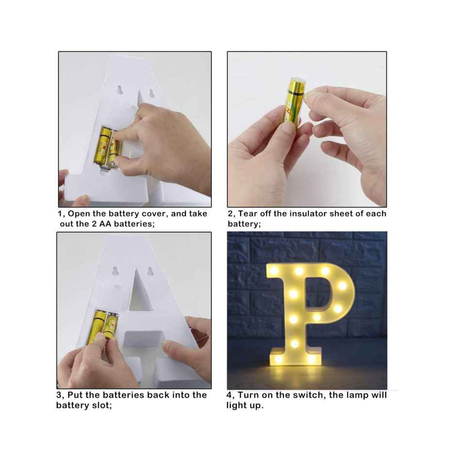 Polypropylene Marquee Light Led Alphabet P | Party Propz