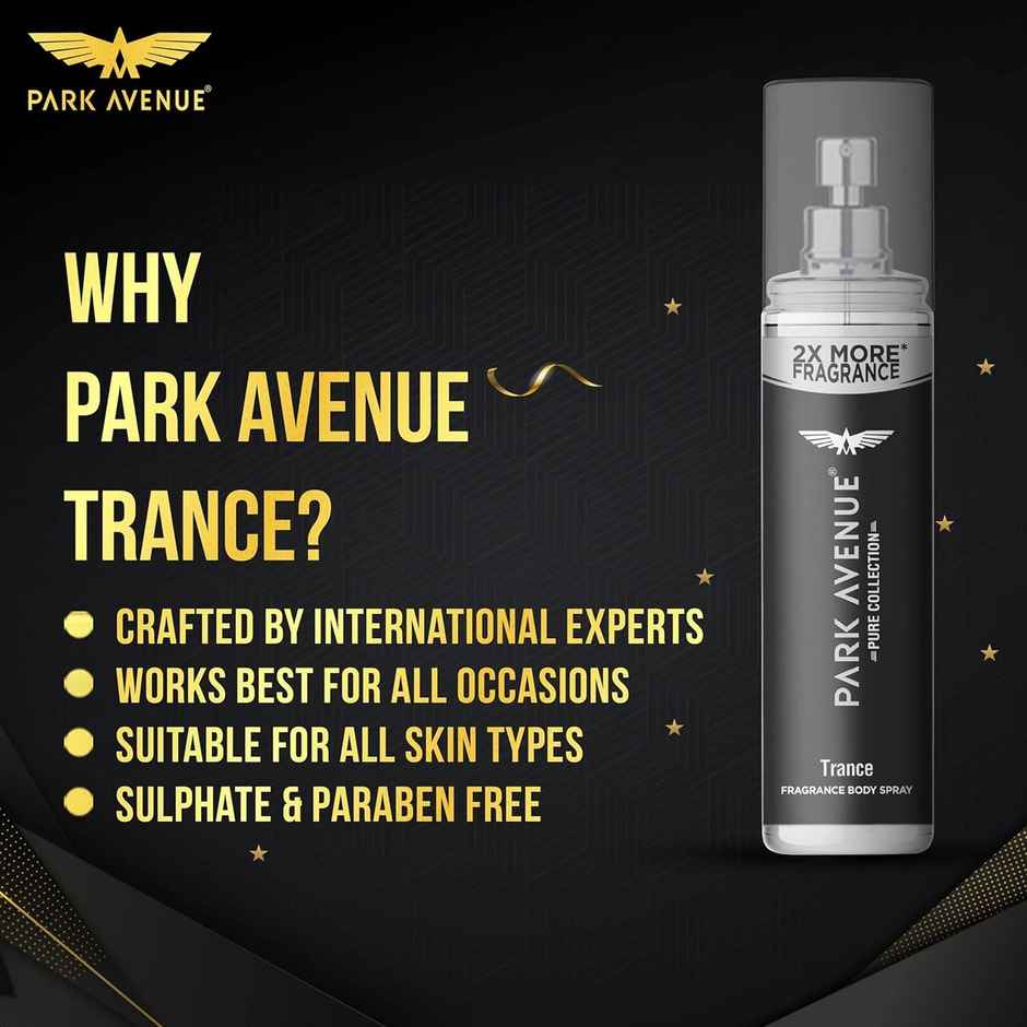 Park Avenue Pure Collection Trance Perfume Spray (135ml) & Snickers Peanut, Nougat & Caramel Chocolate Bar (40g) Combo