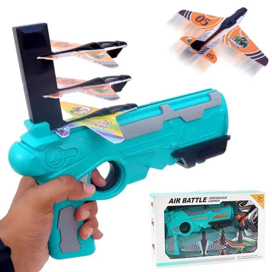 Toyshine Airplane Launcher - Multi-Color Catapult Plane for Outdoor Play