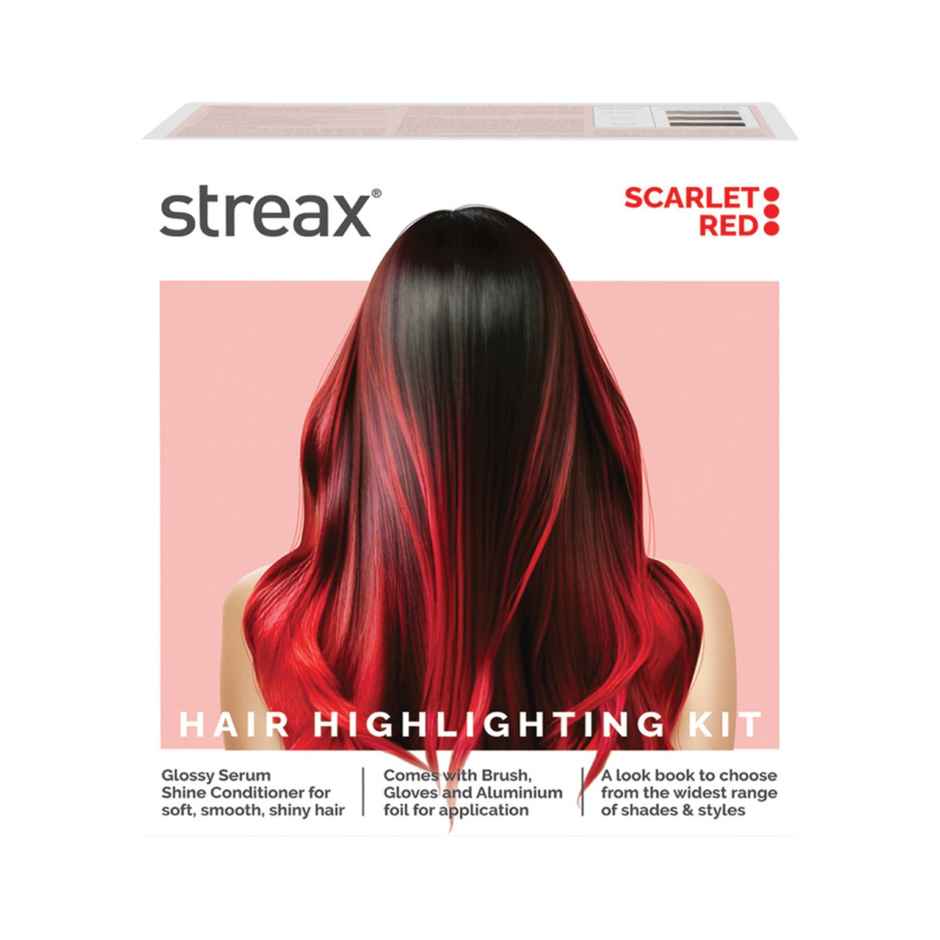 Streax Hair Colour Highlighting Kit Scarlet Red For Women