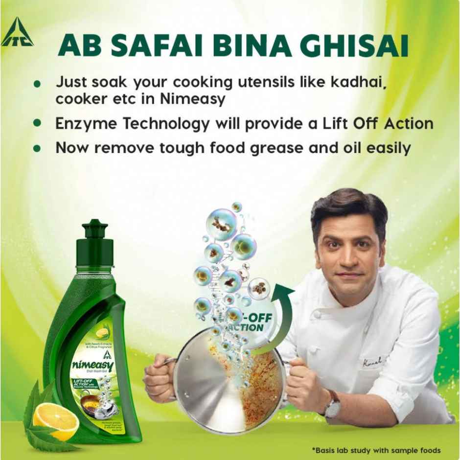 Nimeasy Lift Off Action Enzyme Technology Dishwash Liquid Gel