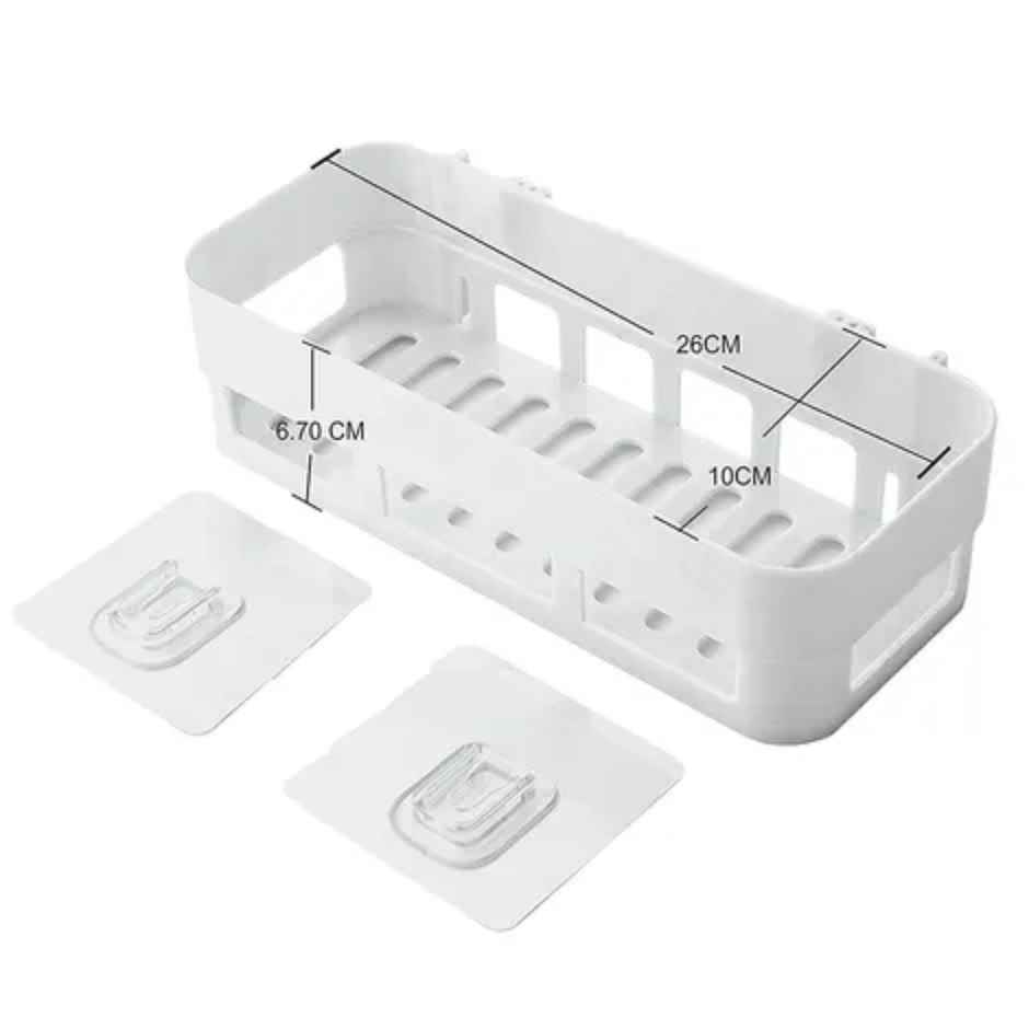 Perpetual Bathroom Organizer | Self Adhesive Shelf for Wall | Rack Without Drilling | 2 Pcs