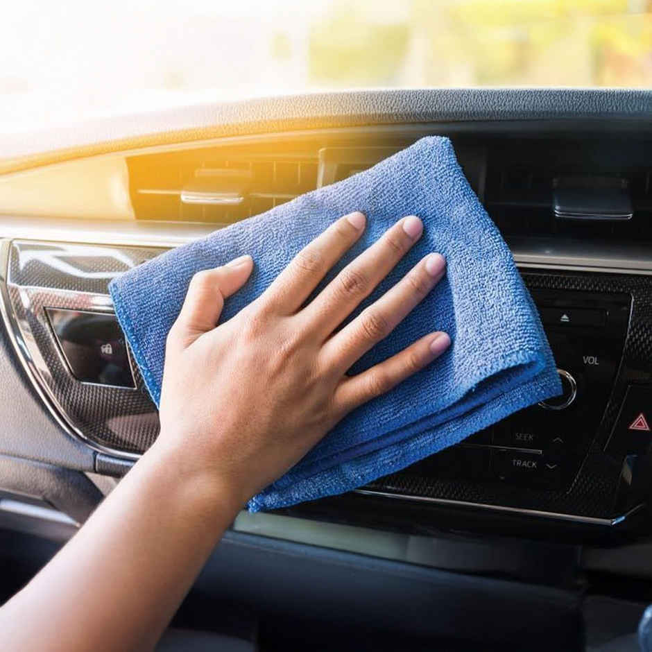 Sheen Microfiber Car Cleaning Cloth (Pack of 2) - Assorted | 300 GSM