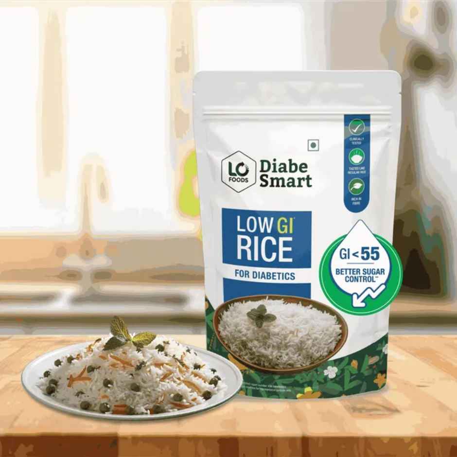 DiabeSmart Low GI Rice - Sona Masoori Diabetic Care White Rice for Sugar Control Combo