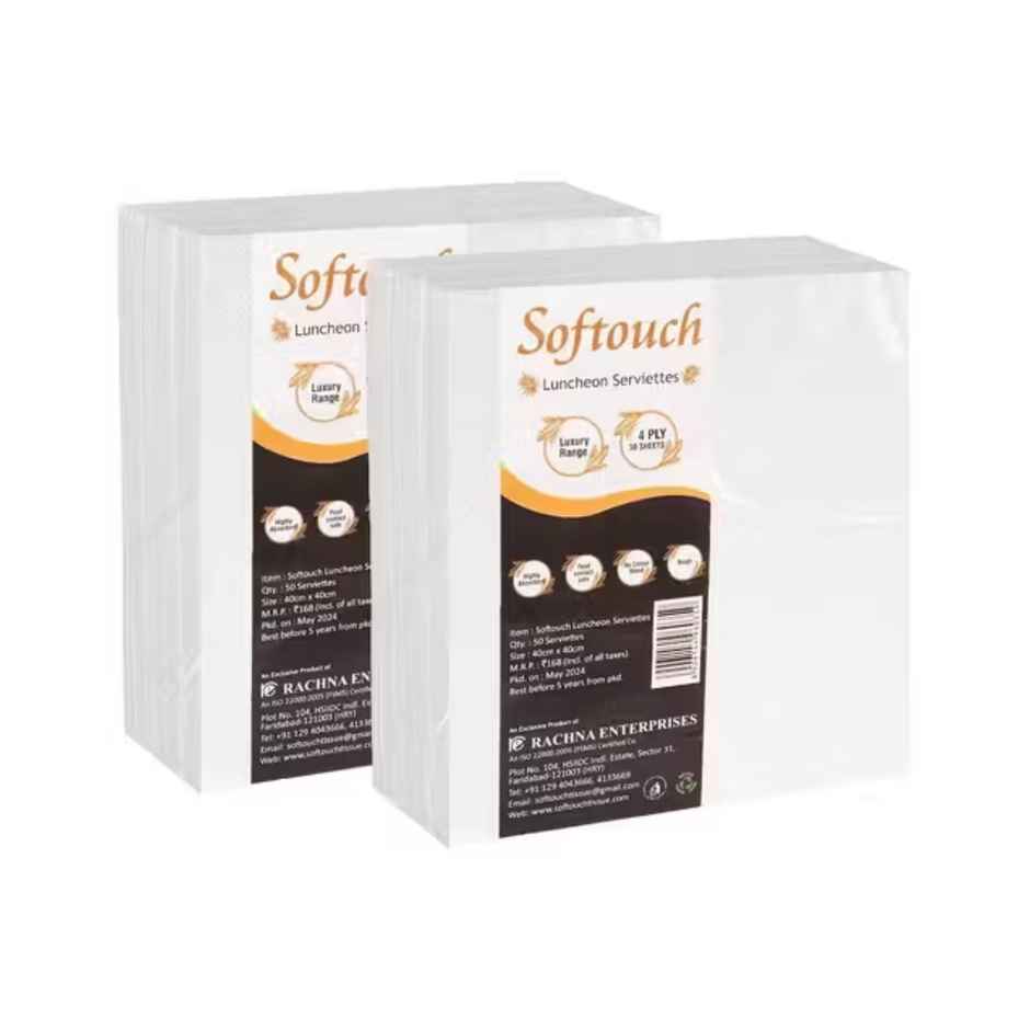 Softouch 4 Ply Luncheon Tissue Napkin 40x40 cm 50 Pcs