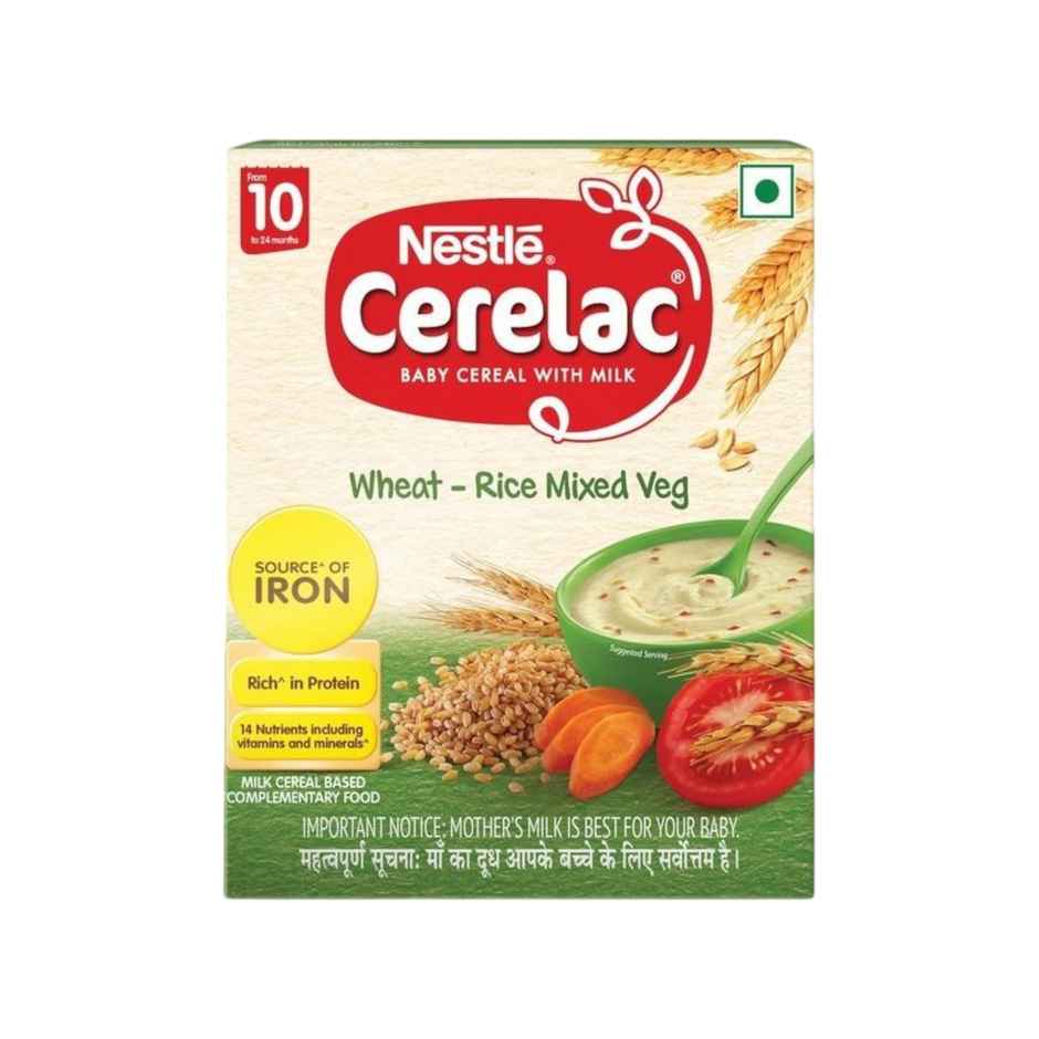 Nestle Cerelac Baby Cereal with Milk Wheat - Rice Mixed Veg | 10 to 24 Months | Iron | Protein