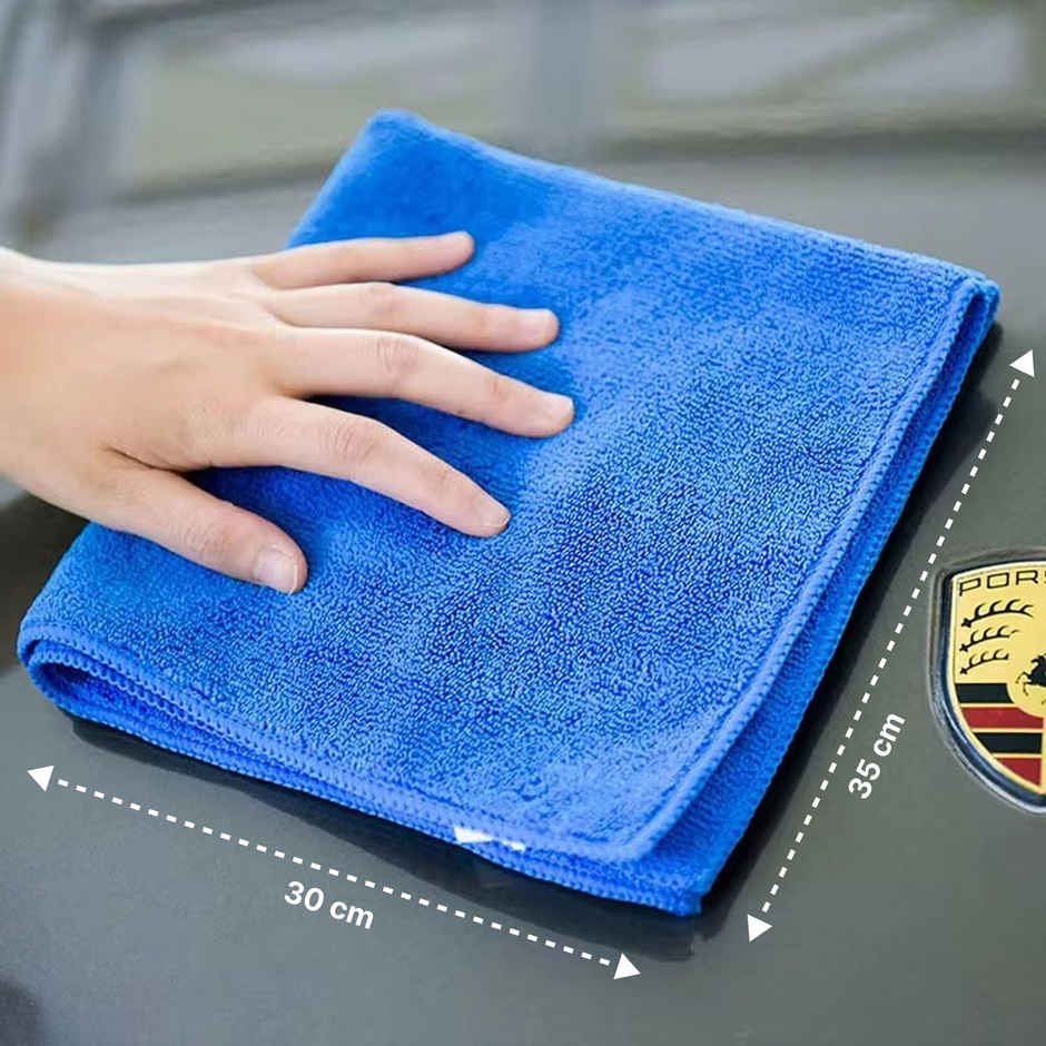 Sheen Microfiber Car Cleaning Cloth | Set Of 4 | 300 GSM - Assorted