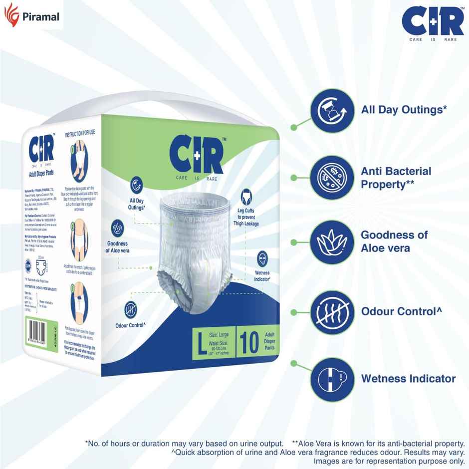 CIR Adult Diaper ( Pants, L , 90-120 cm) Combo