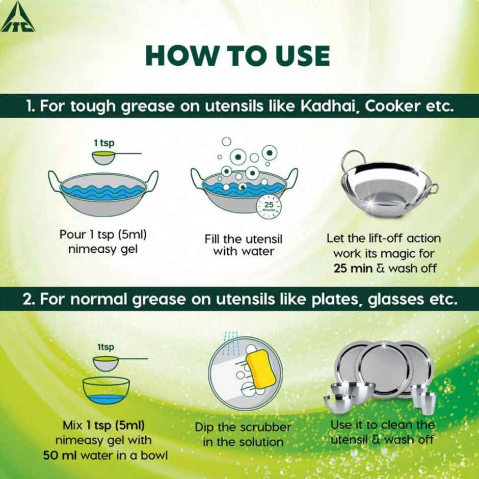 Nimeasy Lift Off Action Enzyme Technology Dishwash Liquid Gel