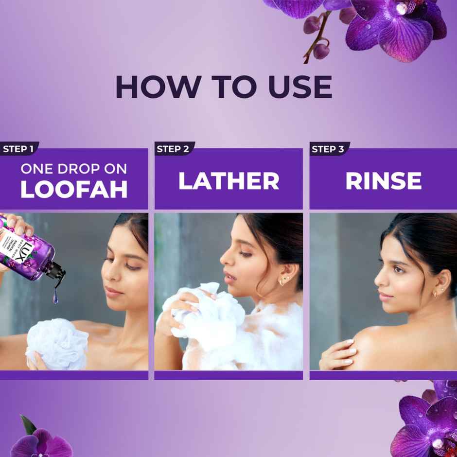 Lux Body Wash Fragrant Skin Black Orchid Scent & Juniper Oil Supersaver With Long Lasting Fragrance