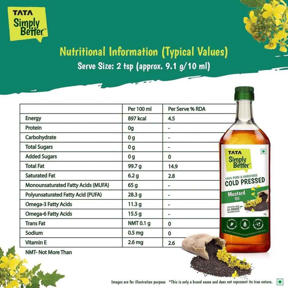 Tata Simply Better Cold Pressed Mustard-Kachi Ghani Sarson Oil Combo