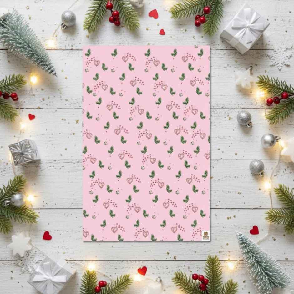 Tiger Notes Gift Wrap Xmas | Pink - 29 x 19 in
