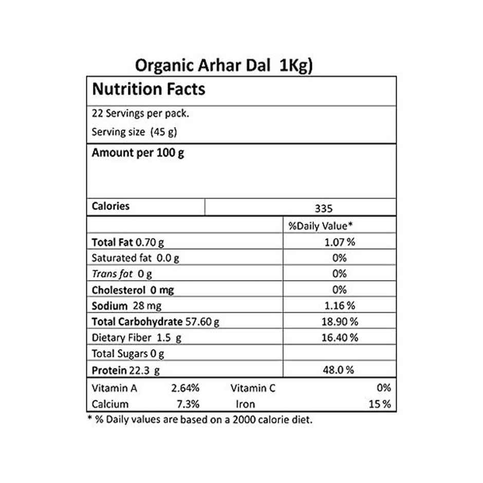 Just Organik Organic Tur Arhar Dal