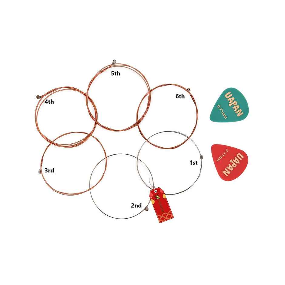 Uapan Acoustic Guitar 6 String & 2 Pick Set