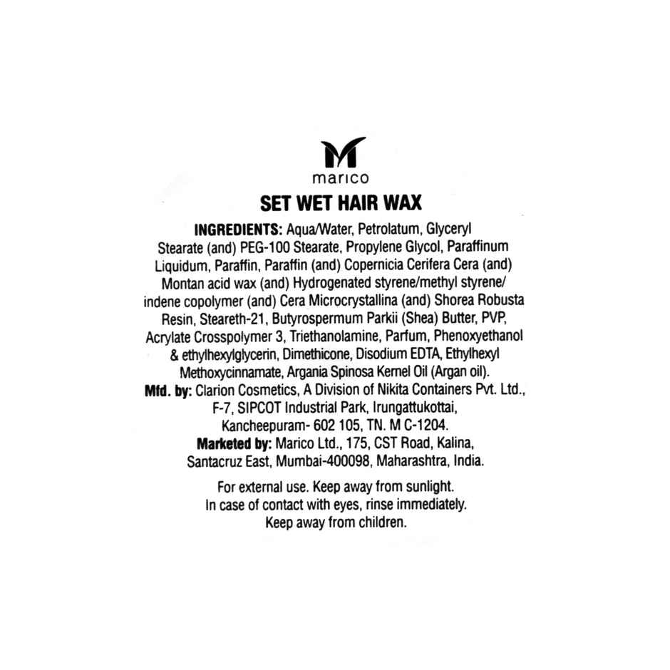 Set Wet Glaze Hair Wax For Men, Shine Look, Strong Hold