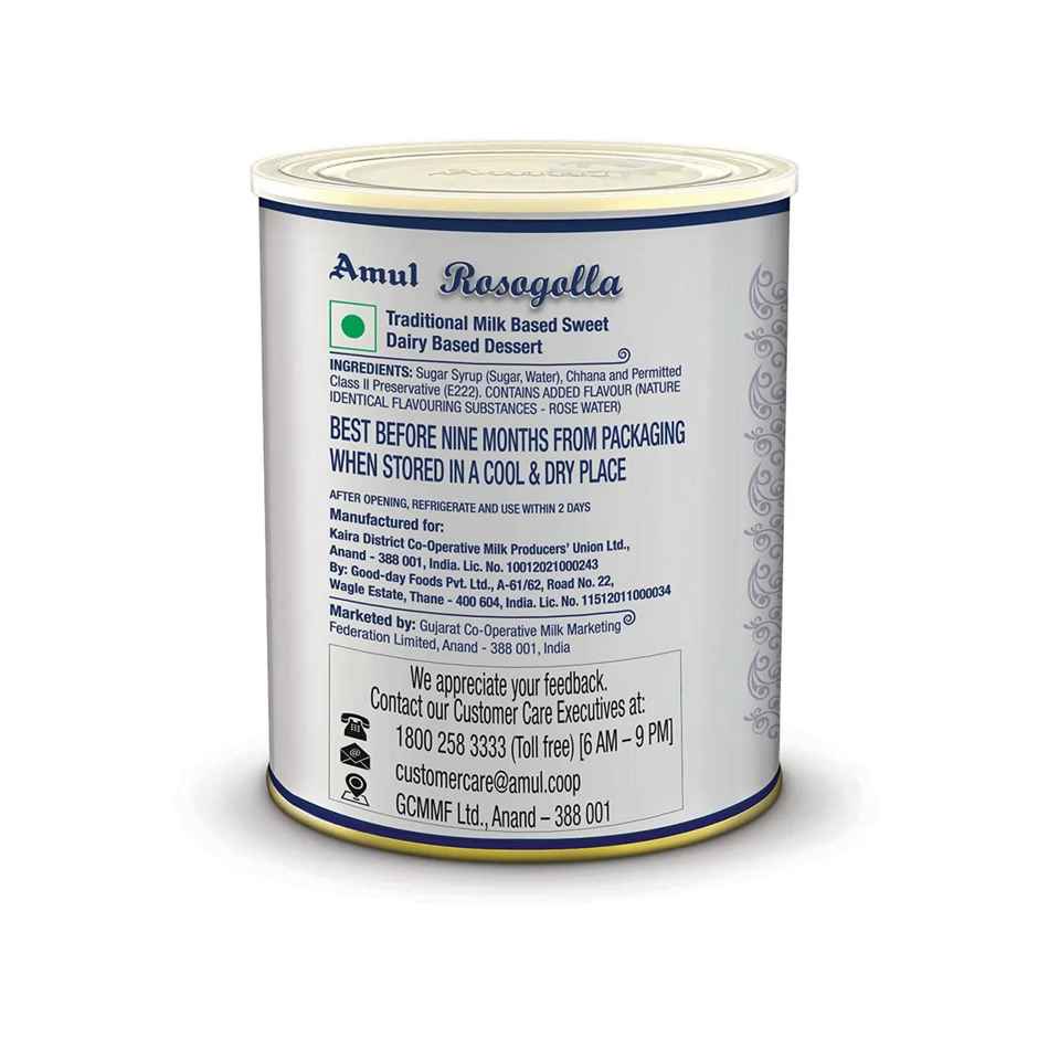 Amul Rasgulla Tin | Soft & Juicy Sweet