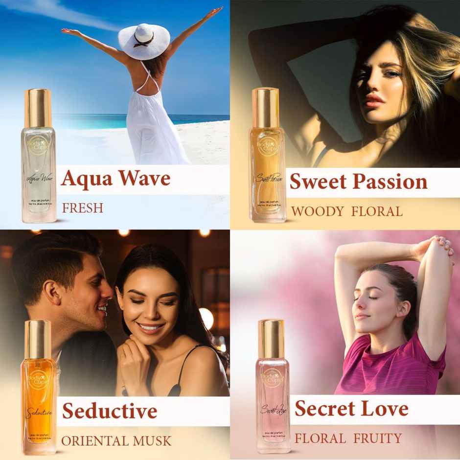 Body Cupid Luxury Perfume Gift Set for Her Long Lasting Fragrances - Pack of 4