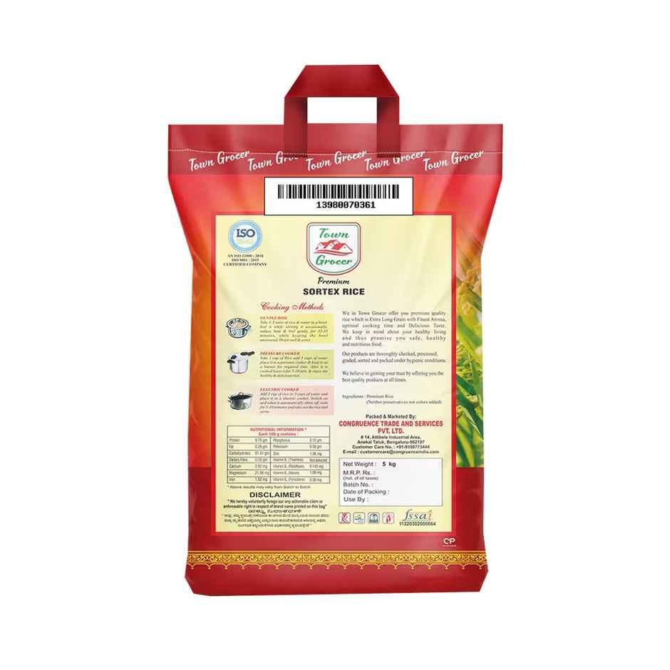 Town Grocer Sona Masuri Raw Rice