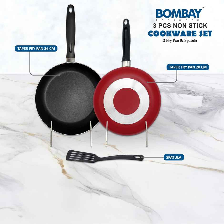 Bombay Kookware Set ( 2Fry Pan + Spoon )