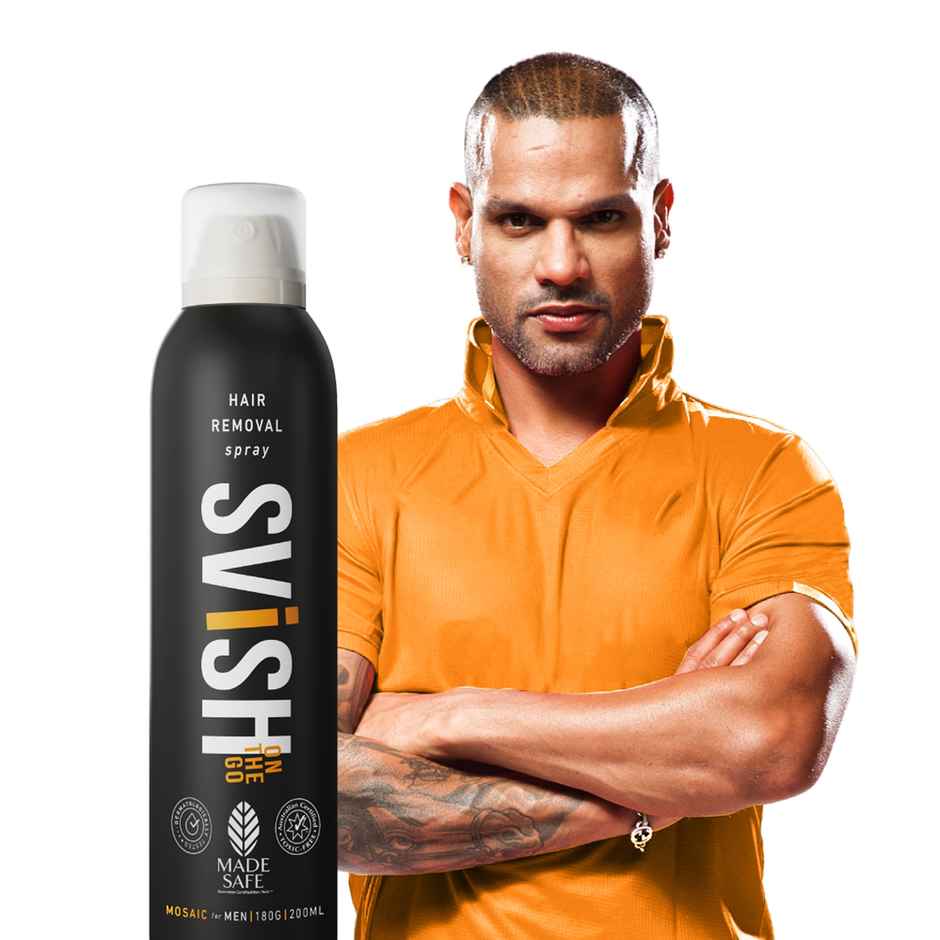 SVISH ON-THE-GO Hair Removal Spray For Men Made Safe Certified Combo