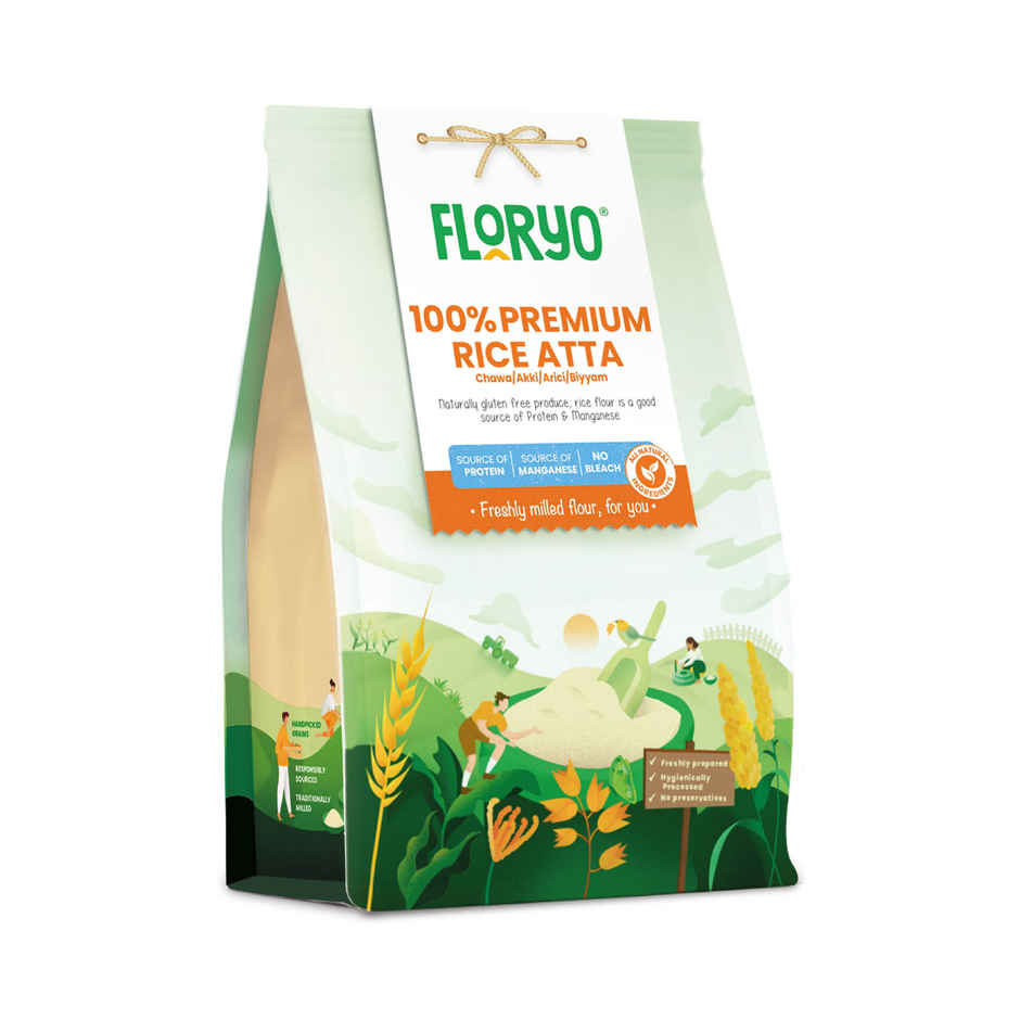 Floryo Freshly Milled Premium Rice Atta | Chawal-Akki-Arici-Biyyam