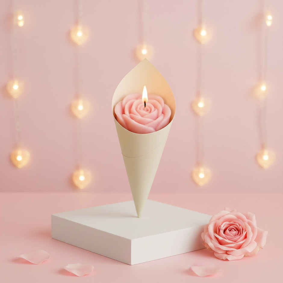 Rose Bouquet Candle | Unique Valentine Gift | Rose Day Edition | Oye Happy