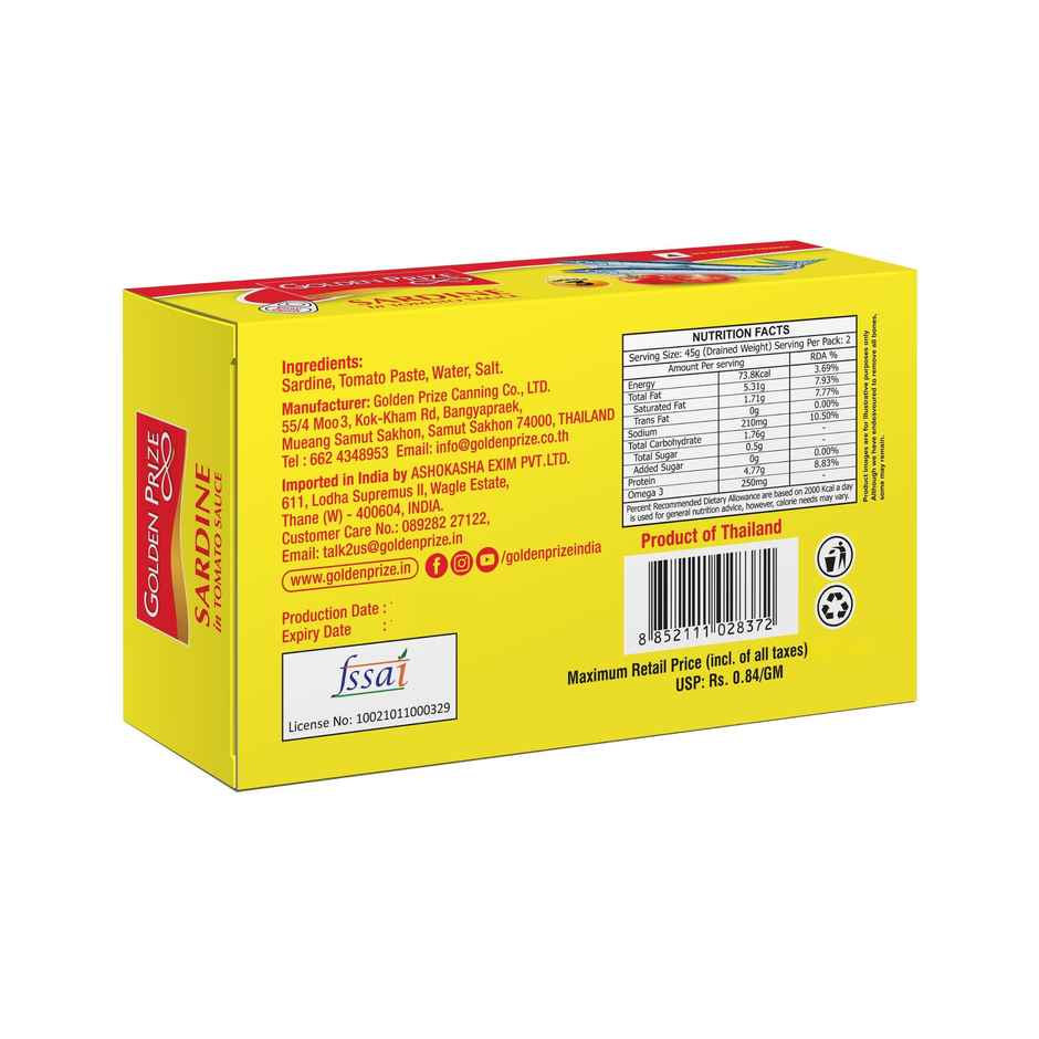 Golden Prize Sardine In Tomato Sauce