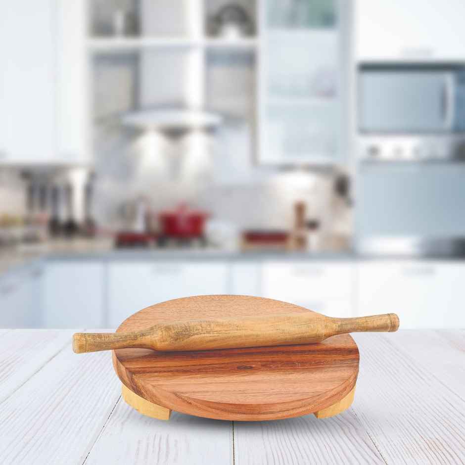 Bombay Kookware Wooden Chakla & Belan