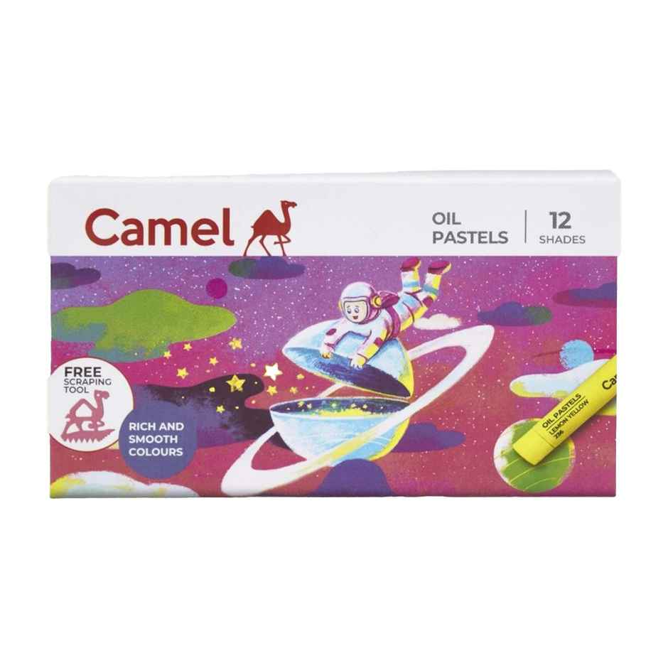 Camel Student Oil Pastels Assorted Plastic Pack Of 12 Shades