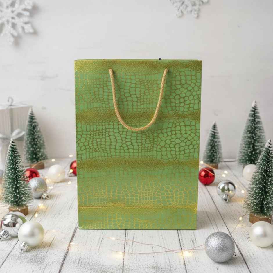 ABK Metallic Party Bag Single 12 x 8 x 3 Inches -Big Size (Colour May Vary)