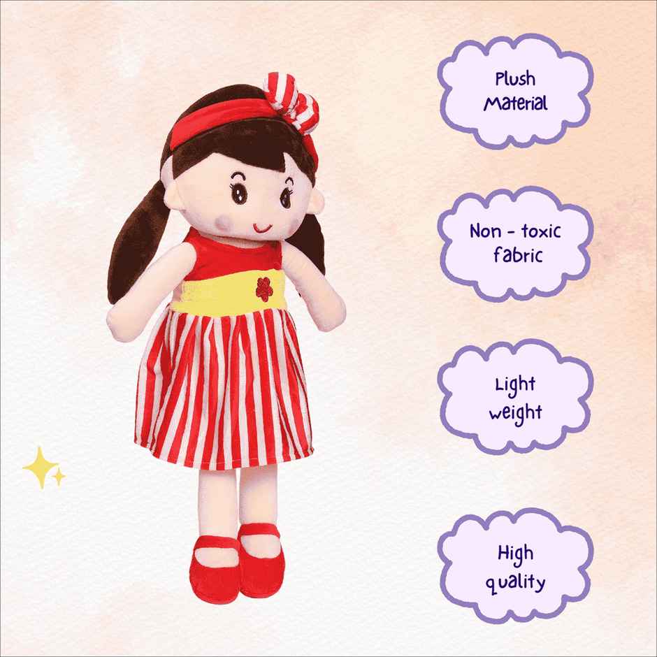 Toytales Cute Soft Toy Doll | Plushie Stuffed Toys For Girls | Gift For Baby Girl