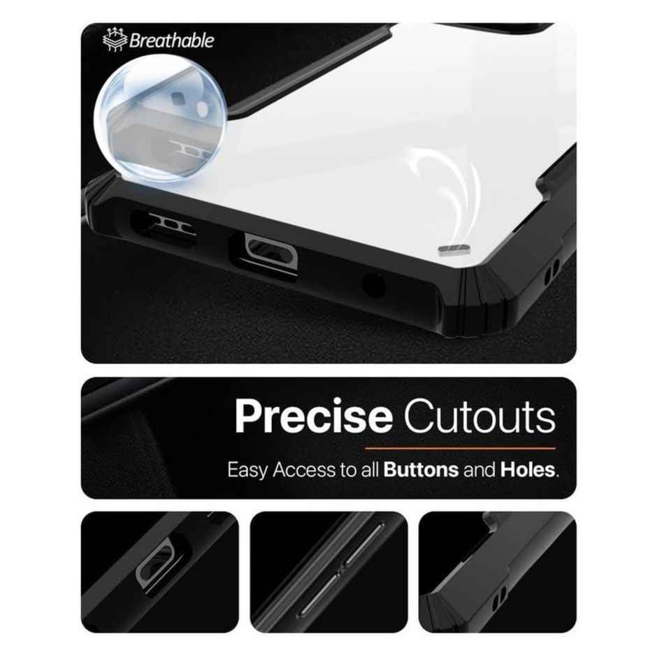 Kwine Case Vivo V30 / V30 Pro Back Cover - Black Bordered Transparent Case