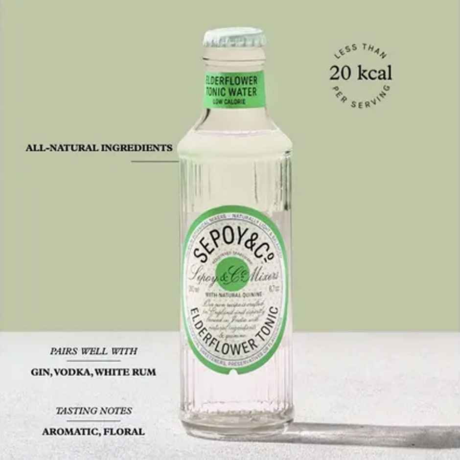 Sepoy & Co. Elderflower Tonic Water | Floral & Refreshing
